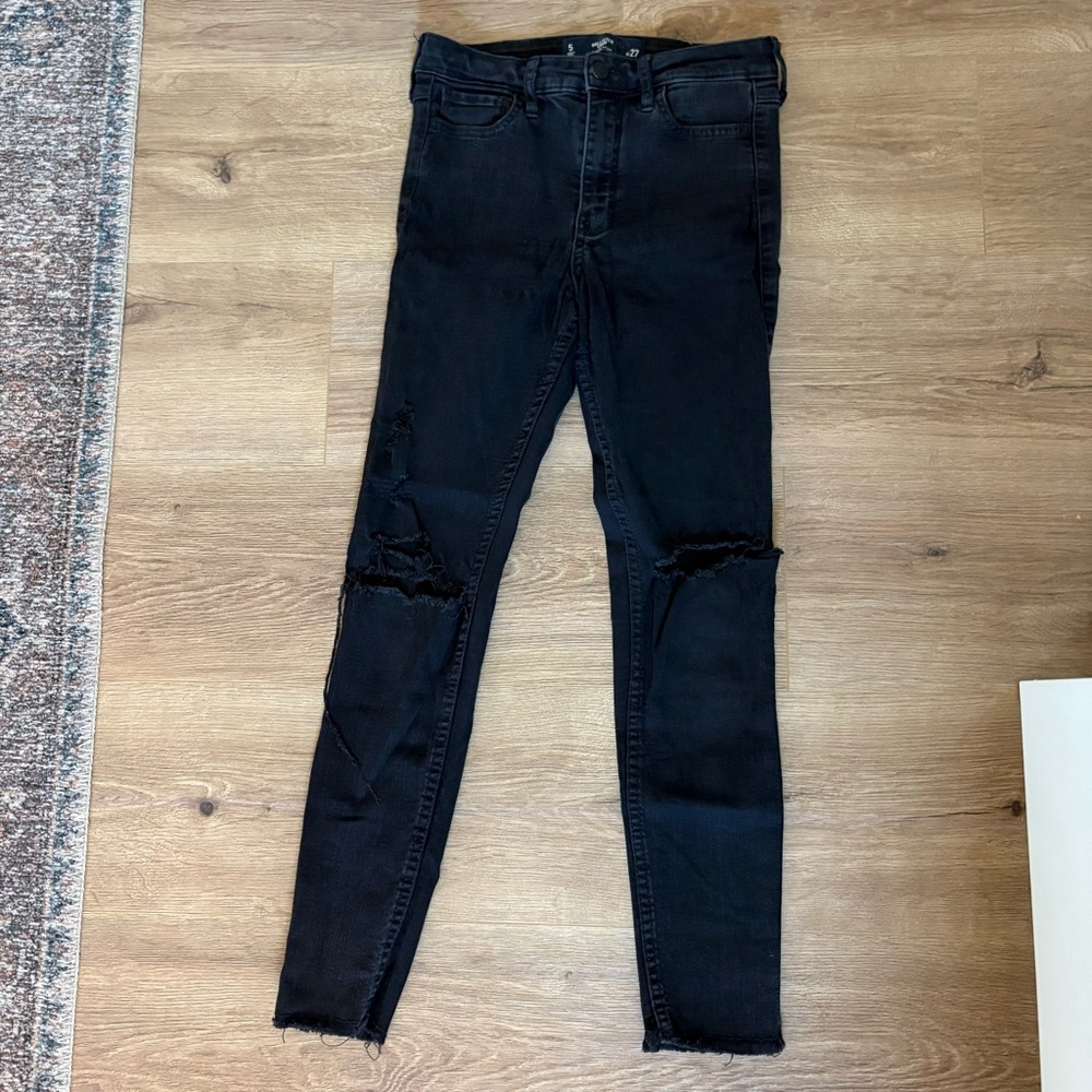 Hollister High Rise Black Skinny Jeans